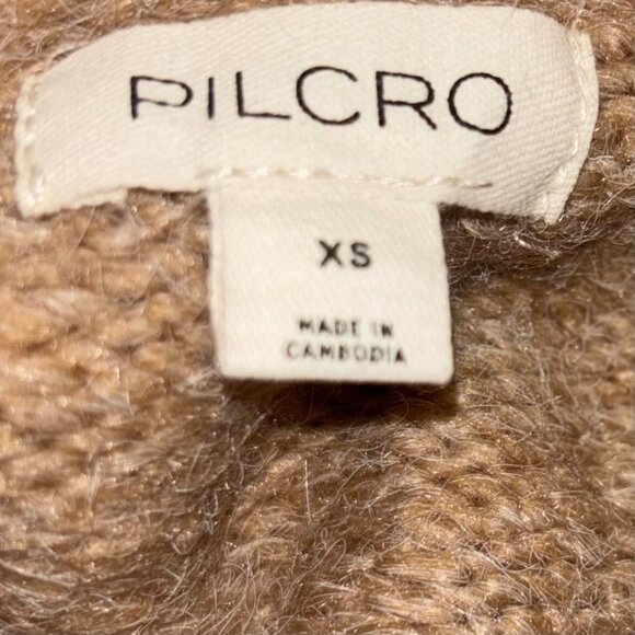 Pilcro Anthropologie The Lennon Wide-Sleeve Turtleneck Sweater Size XS Honey - Picture 7 of 8